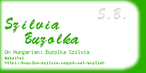 szilvia buzolka business card